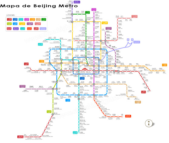 MAPA de metro en beijing
