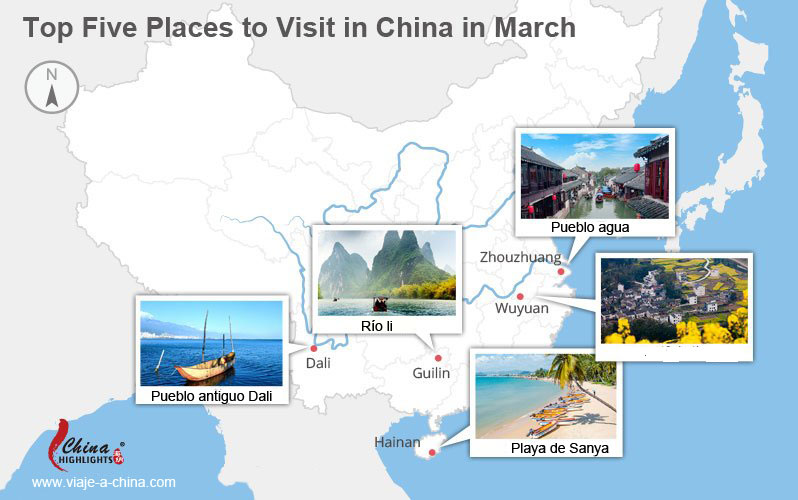 top places to visit in China in march
