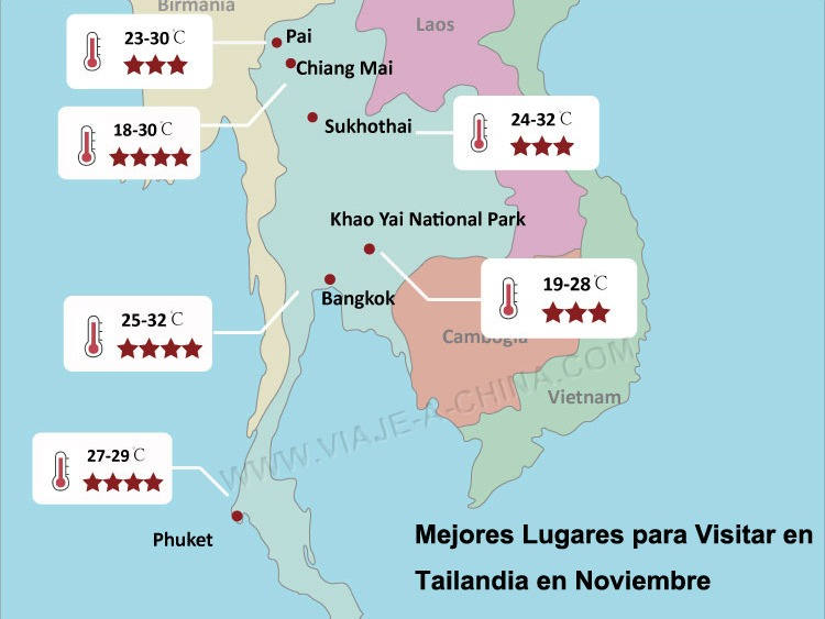 Dónde ir a Tailandia en noviembre