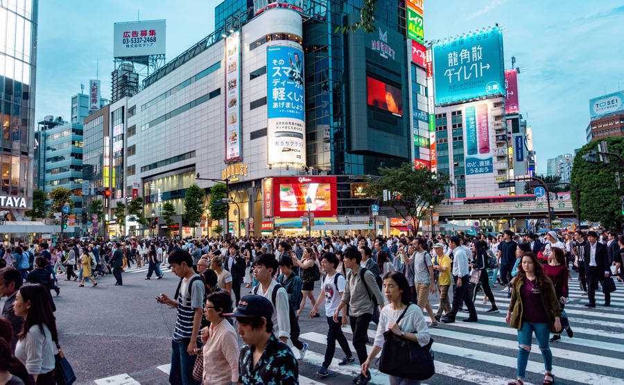 cruce de shibuya en tokio